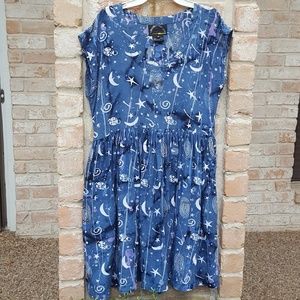 Retro 90s babydoll dress lunar batik M